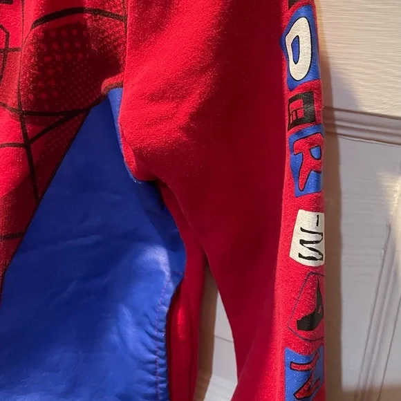Marvel Spider-Man Red & Blue Zip-Up Hoodie, Kids, Size Small - Picture 2 of 5